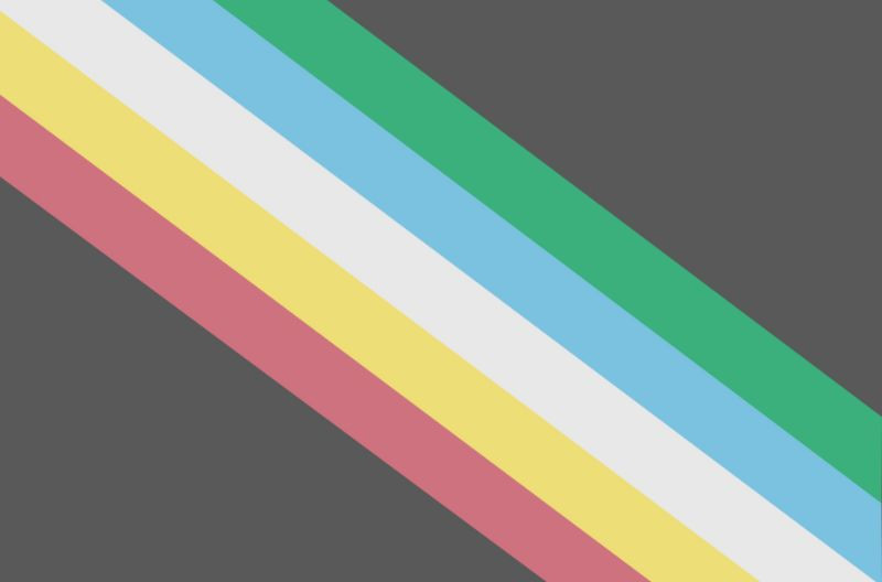A “Straight Diagonal” version of the Disability Pride Flag.